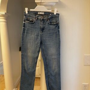 Zara Women's Classic Blue Straight Leg Jeans